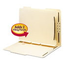 Self-adhesive Folder Dividers With Twin-prong Fasteners For Top/end Tab Folders, 1 Fastener, Letter Size, Manila, 25/pack