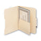 Self-adhesive Folder Dividers With 5.5" Pockets For Top/end Tab Folders, 1 Fastener, Letter Size, Manila, 25/pack