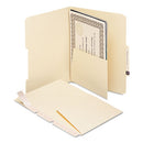 Self-adhesive Folder Dividers With 5.5" Pockets For Top/end Tab Folders, 1 Fastener, Letter Size, Manila, 25/pack