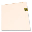 Yearly End Tab File Folder Labels, 2024, Gold, 500/roll