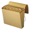 Indexed Expanding Kraft Files, 12 Sections, Elastic Cord Closure, 1/12-cut Tabs, Letter Size, Kraft