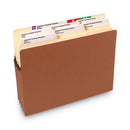 Recycled Top Tab File Pockets, 3.5" Expansion, Letter Size, Redrope, 25/box