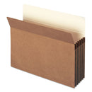 Recycled Top Tab File Pockets, 5.25" Expansion, Letter Size, Redrope, 10/box