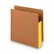 Redrope Drop-front End Tab File Pockets, Fully Lined 6.5" High Gussets, 3.5" Expansion, Letter Size, Redrope/yellow, 10/box