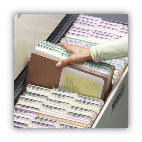 Redrope Drop Front File Pockets, 3.5" Expansion, Letter Size, Redrope, 50/box