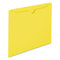 Colored File Jackets With Reinforced Double-ply Tab, Straight Tab, Letter Size, Yellow, 100/box