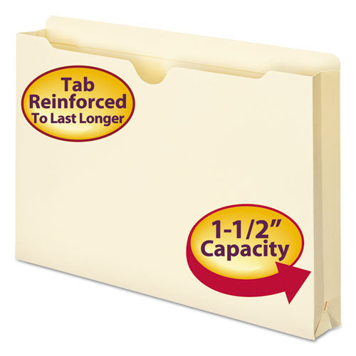 Manila File Jackets, 2-ply Straight Tab, Legal Size, Manila, 50/box