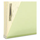 Pressboard Mortgage Folders, 1" Expansion, 8 Dividers, 1 Fastener, Legal Size, Green Exterior, 10/box