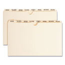 Replacement Pressboard Mortgage File Dividers, Punched For K-style Fasteners, Legal Size, Manila, 8 Dividers/set, 12 Sets/box