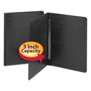 Prong Fastener Premium Pressboard Report Cover, Two-piece Prong Fastener, 3" Capacity, 8.5 X 11, Black/black