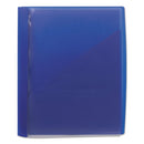 Clear Front Poly Report Cover, Double-prong Fastener, 0.5" Capacity, 8.5 X 11, Clear/blue, 5/pack