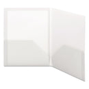 Frame View Poly Two-pocket Folder, 100-sheet Capacity, 11 X 8.5, Clear/oyster, 5/pack