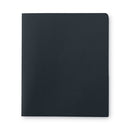 Two-pocket Folder, Textured Paper, 100-sheet Capacity, 11 X 8.5, Black, 25/box