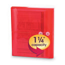 Poly String And Button Interoffice Envelopes, Open-side (horizontal), 9.75 X 11.63, Transparent Red, 5/pack