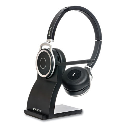 Zum Bt Prestige Combo Binaural Over The Head Headset With Usb Dongle, Black