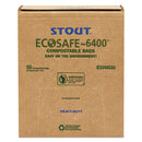 Ecosafe-6400 Bags, 32 Gal, 0.85 Mil, 33" X 48", Green, 50/box