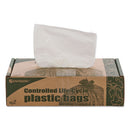 Controlled Life-cycle Plastic Trash Bags, 13 Gal, 0.7 Mil, 24" X 30", White, 120/box