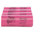 Feminine Hygiene Sanitary Disposal Bags, 4" X 10", Pink/black, 150 Bags/roll, 4 Rolls/carton