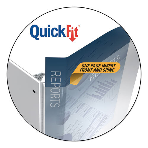 Quickfit Ledger D-ring View Binder, 3 Rings, 1" Capacity, 11 X 17, White