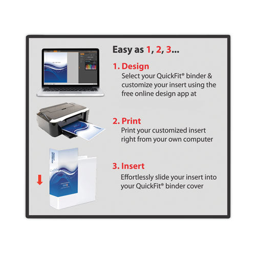 Quickfit Ledger D-ring View Binder, 3 Rings, 1" Capacity, 11 X 17, White