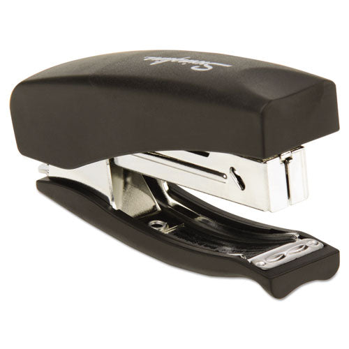 Soft Grip Half Strip Hand Stapler, 20-sheet Capacity, Black