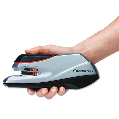 Optima Grip Electric Stapler, 20-sheet Capacity, Black/silver