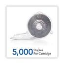 Cartridge Staples, 0.25" Leg, 0.5" Crown, Steel, 5,000/box