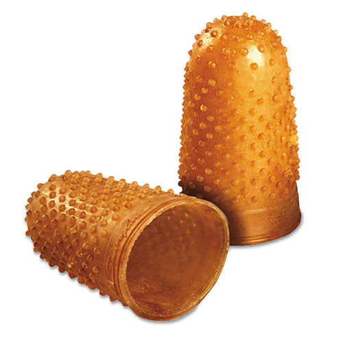 Rubber Finger Tips, 14 (x-large), Amber, Dozen