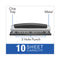 10-sheet Precision Pro Desktop Two- To Three-hole Punch, 9/32" Holes