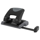 20-sheet Smarttouch Two-hole Punch, 9/32" Holes, Black/gray