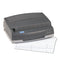 50-sheet 350md Electric Three-hole Punch, 9/32" Holes, Gray