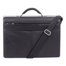 Milestone Briefcase, Fits Devices Up To 15.6", Leather, 5 X 5 X 12, Black