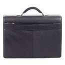 Milestone Briefcase, Fits Devices Up To 15.6", Leather, 5 X 5 X 12, Black