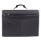 Milestone Briefcase, Fits Devices Up To 15.6", Leather, 5 X 5 X 12, Black