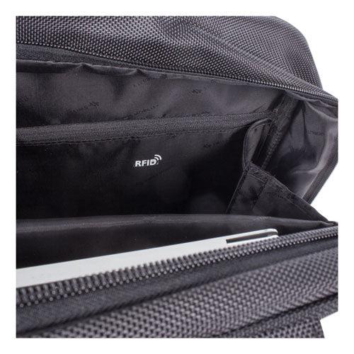 Purpose Executive Briefcase, Fits Devices Up To 15.6", Nylon, 3.5 X 3.5 X 12, Black