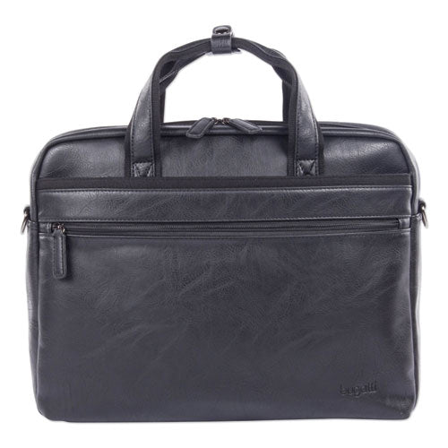 Valais Executive Briefcase, Fits Devices Up To 15.6", Leather, 4.75 X 4.75 X 11.5, Black