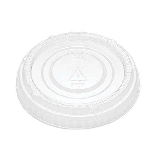 Portion Cup Lids, Fits 2 Oz Portion Cups, Clear, 2,500/carton