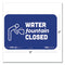 Besafe Messaging Education Wall Signs, 9 X 6,  "water Fountain Closed", 3/pack