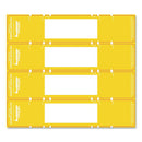 File Pocket Handles, 9.63 X 2, Yellow/white, 4/sheet, 12 Sheets/pack