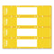 File Pocket Handles, 9.63 X 2, Yellow/white, 4/sheet, 12 Sheets/pack