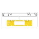 File Pocket Handles, 9.63 X 2, Yellow/white, 4/sheet, 12 Sheets/pack