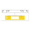 File Pocket Handles, 9.63 X 2, Yellow/white, 4/sheet, 12 Sheets/pack