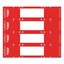 File Pocket Handles, 9.63 X 2, Red/white, 4/sheet, 12 Sheets/pack