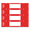 File Pocket Handles, 9.63 X 2, Red/white, 4/sheet, 12 Sheets/pack