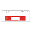 File Pocket Handles, 9.63 X 2, Red/white, 4/sheet, 12 Sheets/pack