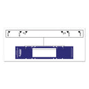 File Pocket Handles, 9.63 X 2, Dark Blue/white, 4/sheet, 12 Sheets/pack