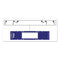 File Pocket Handles, 9.63 X 2, Dark Blue/white, 4/sheet, 12 Sheets/pack