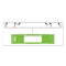 File Pocket Handles, 9.63 X 2, Green/white,  4/sheet, 12 Sheets/pack