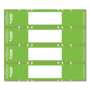 File Pocket Handles, 9.63 X 2, Green/white,  4/sheet, 12 Sheets/pack