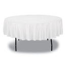 Table Set Round Table Cover, Plastic, 84" Diameter, White, 6/pack